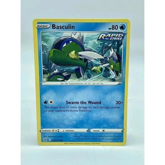 Basculin 070/264 Rapid Strike Non Holo Pokemon TCG Mint Unplayed - Picture 1 of 6